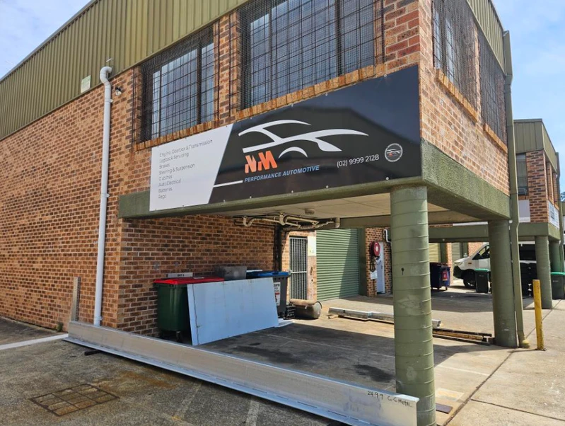 NM Performance Automotive workshop signage